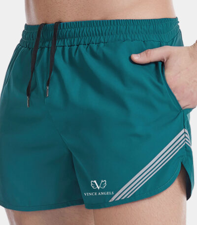 Vince Angels Grøn & Hvid sport slim fit shorts